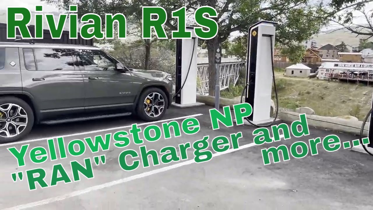 Rivian R1S in Yellowstone National Park in 2025, EV road trip
