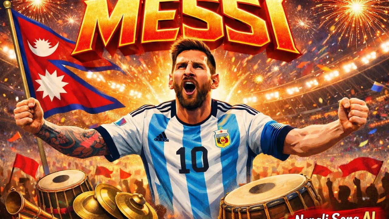 MESSI | NEPALI SONG BY AI#hindustaniclassicalmusic #messi #barcelona #intermiami