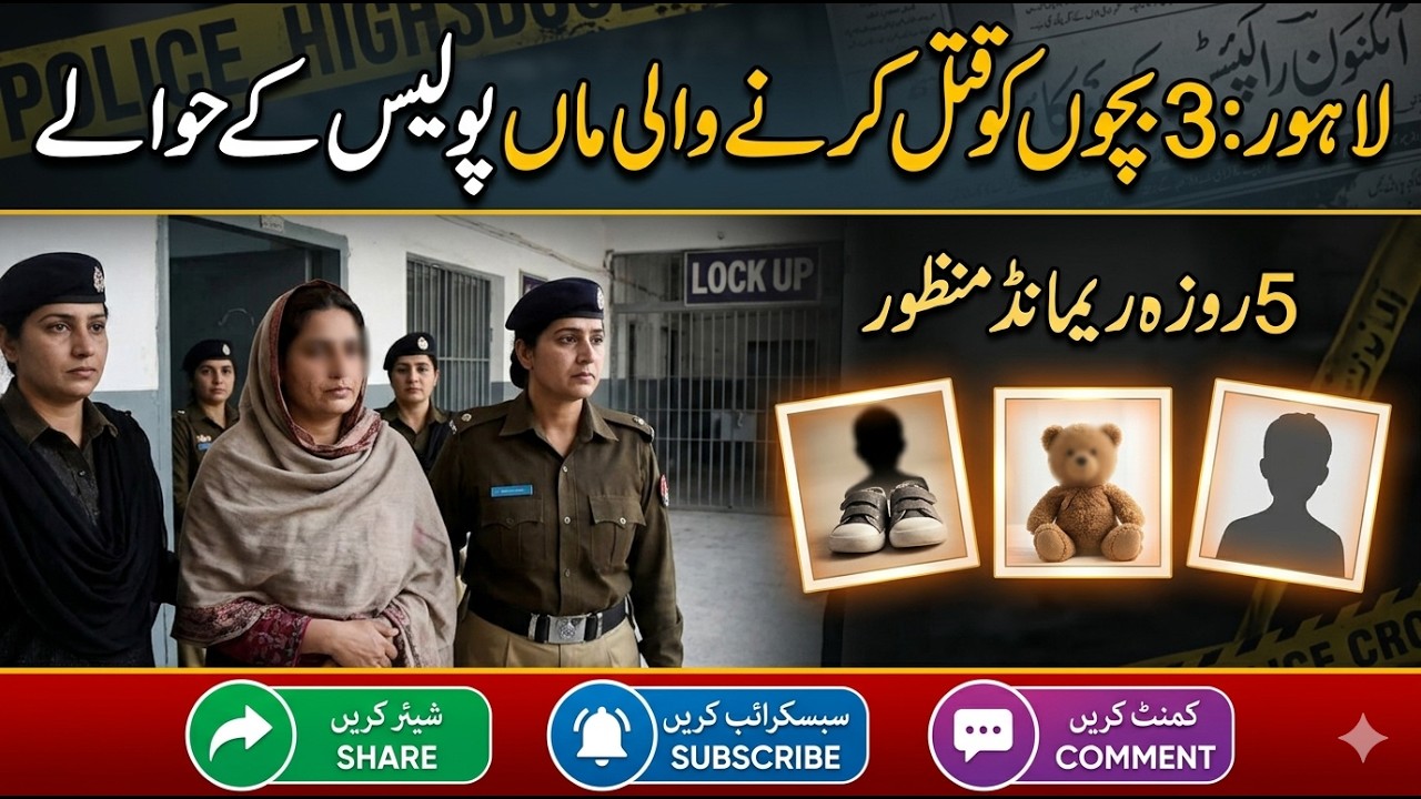 Lahore Triple Murder Case: Accused Mother Handed Over to Police for 5 Days