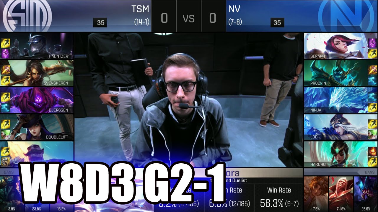 TSM vs Team EnVyUs | Game 1 S6 NA LCS Summer 2016 Week 8 Day 3 | TSM vs NV G1 W8D3 1080p
