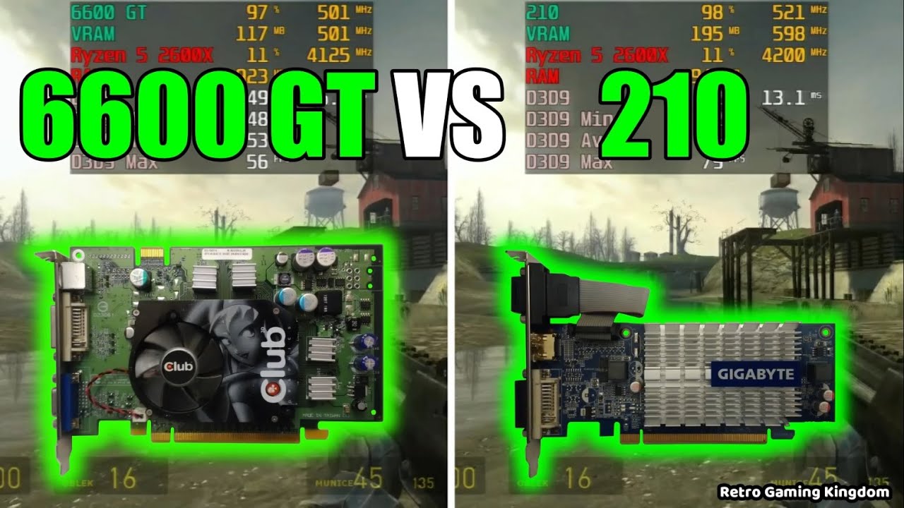 GeForce 6600 GT vs GeForce 210 Test In 9 Games (No FPS Drop - Capture Card)