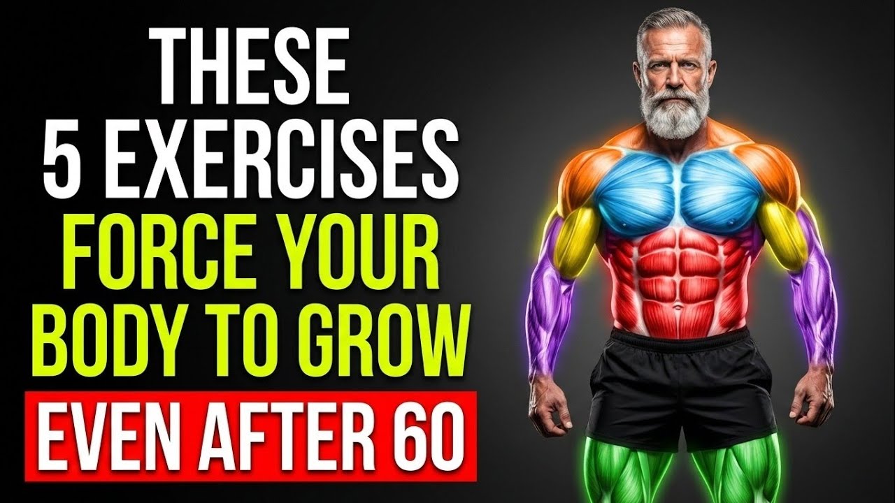 The ONLY 5 Exercises Men Over 60 Need to Build Muscle (FORCE Your Body to GROW)