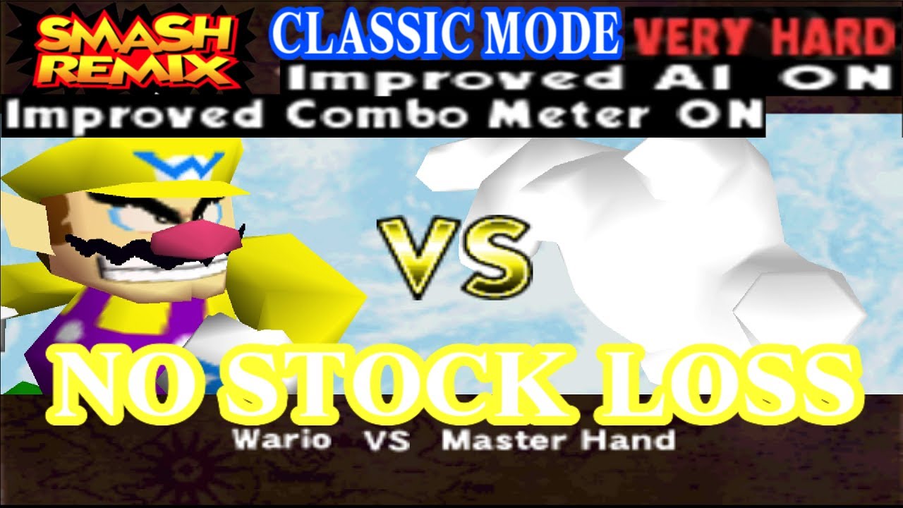 Smash Remix - Classic Mode Gameplay with Wario (VERY HARD) No stock loss