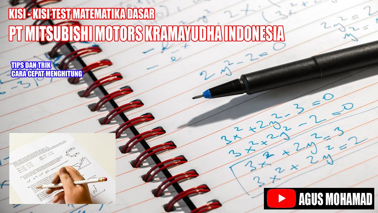Bocoran soal tes matematika dasar PT Mitsubishi Motors Krama yudha Indonesia // PT Mmki