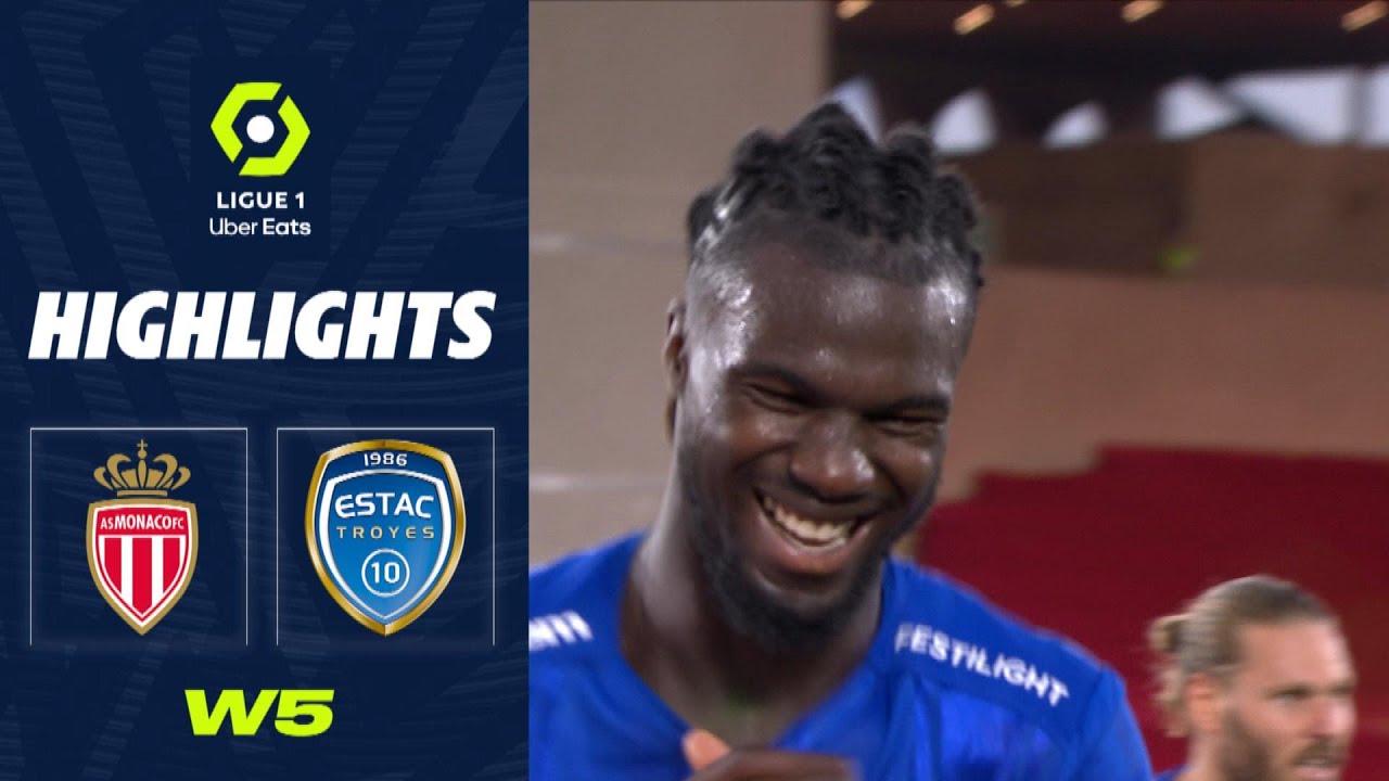 AS MONACO - ESTAC TROYES (2 - 4) - Highlights - (ASM - ESTAC) / 2022-2023