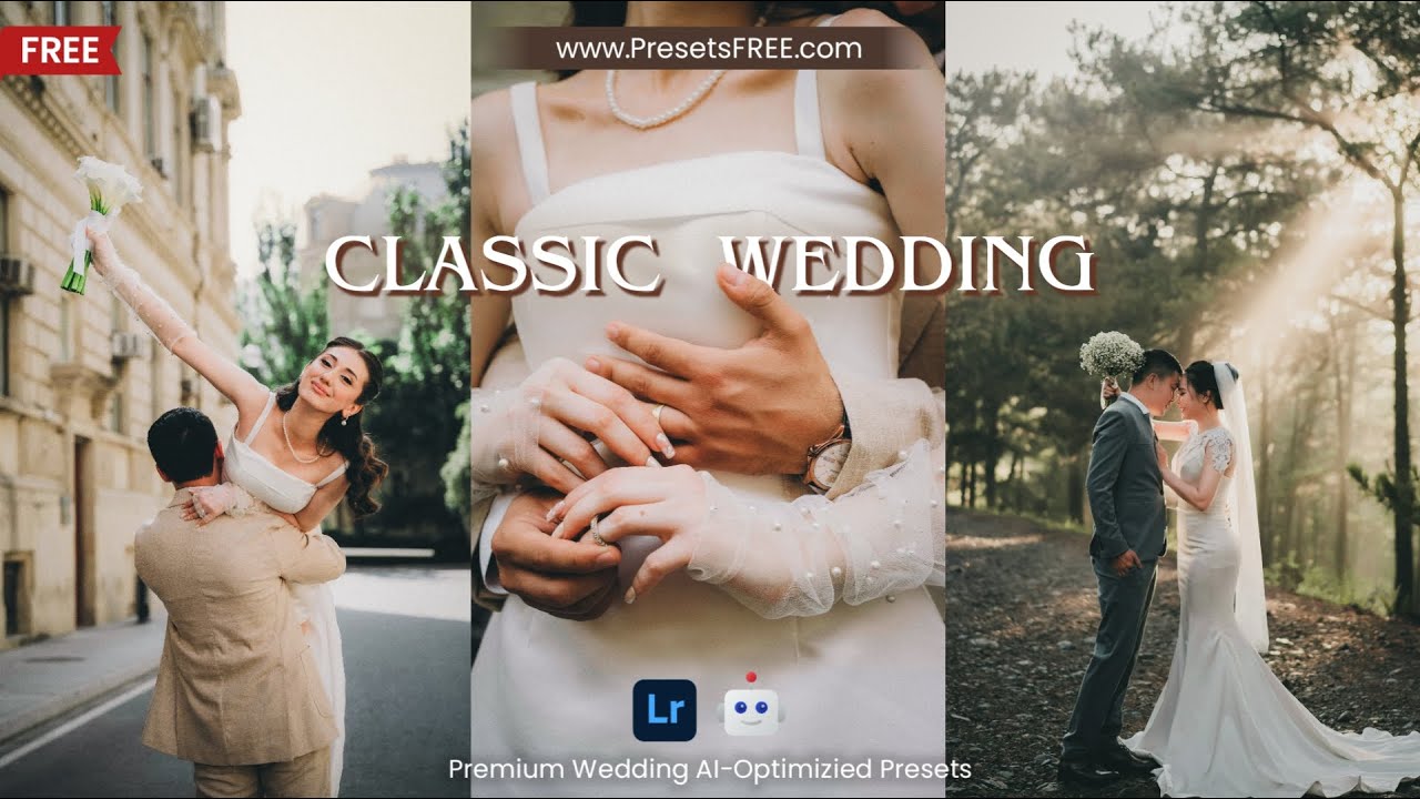 Get FREE Classic Wedding AI-Optimized Lightroom Presets | Classic Wedding Free Lightroom Presets💍