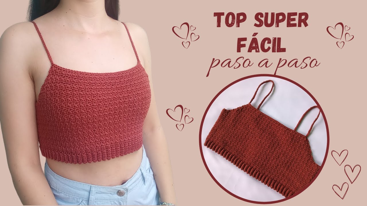 Como hacer un TOP FÁCIL?? 🤎 | crop top con punto arroz (limón) ✨