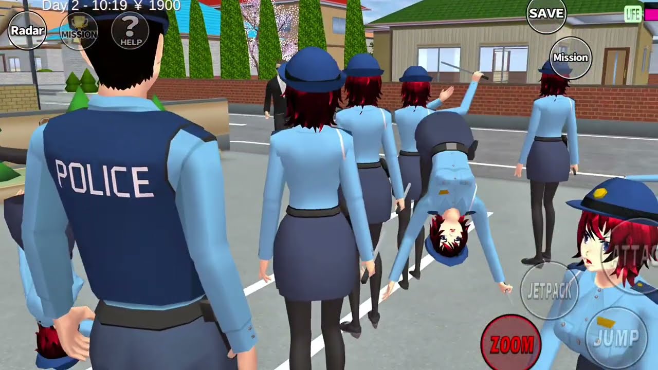 Sakura ditabrak mobil | Sakura school simulator 