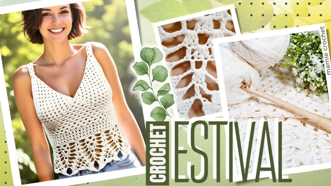 😍 POUR - DE 5€ OSEZ CE JOLI TOP ADAPTABLE EN TOUTES TAILLES !💗 CROCHET 💗 TUTO ELEANOR  @MamieCrochet