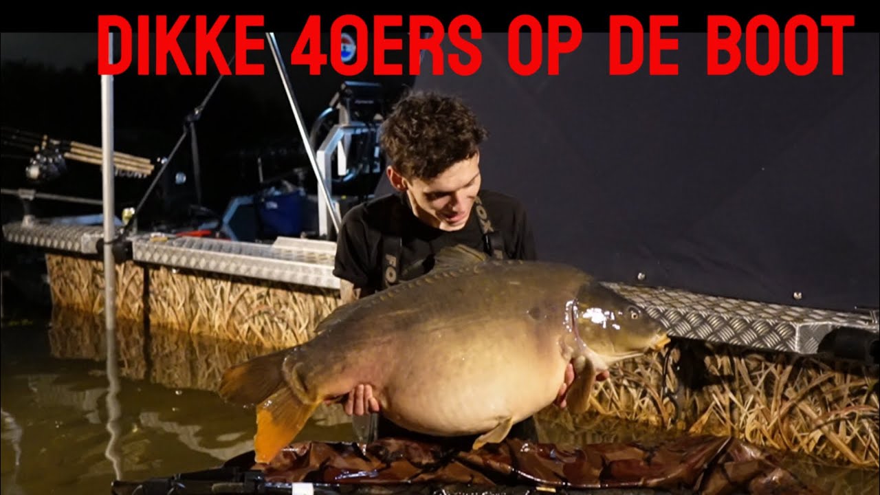 Karpervissen - slachtsessie op de boot met meerdere 40ers