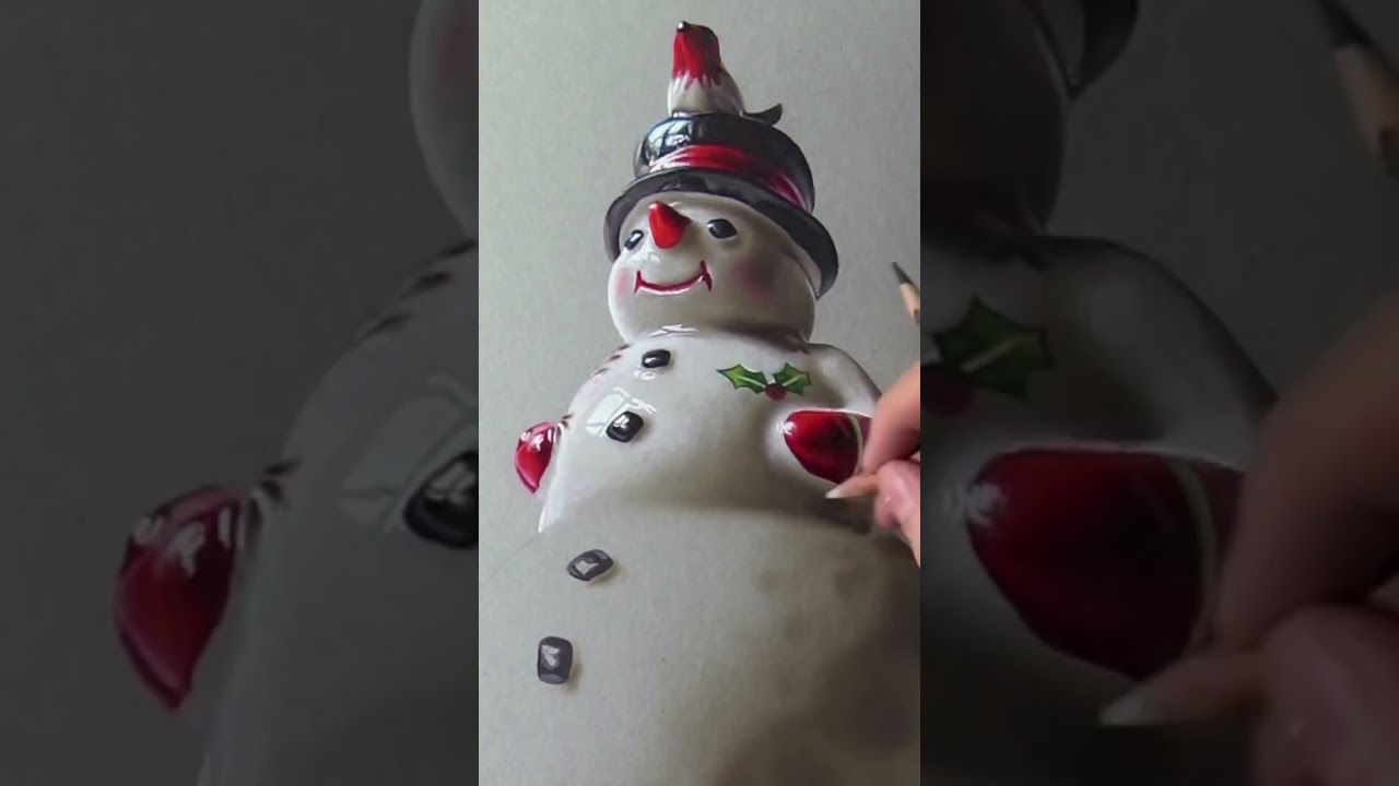 Snowman Drawing by Marcello Barenghi