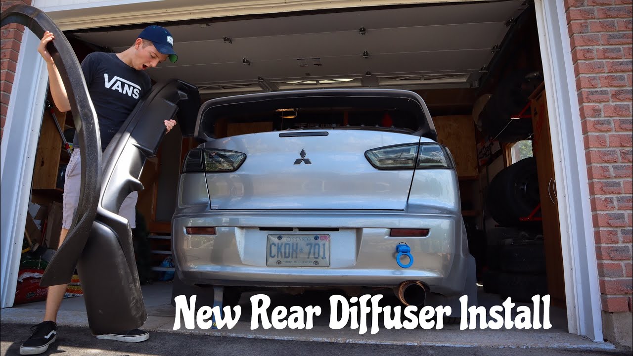 New Rear Diffuser + Front lip Install On Mitsubishi Lancer (Looks So Good!)
