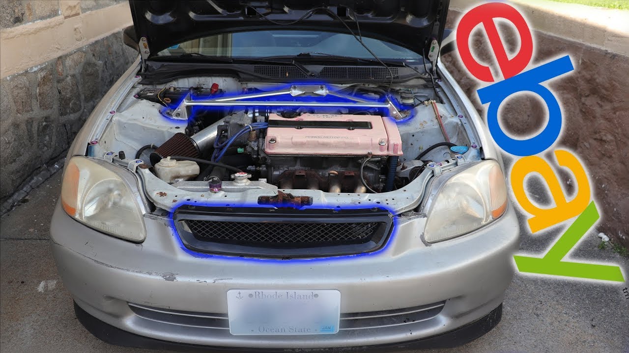 Ebay Si Grill and 3 Point Strut Bar