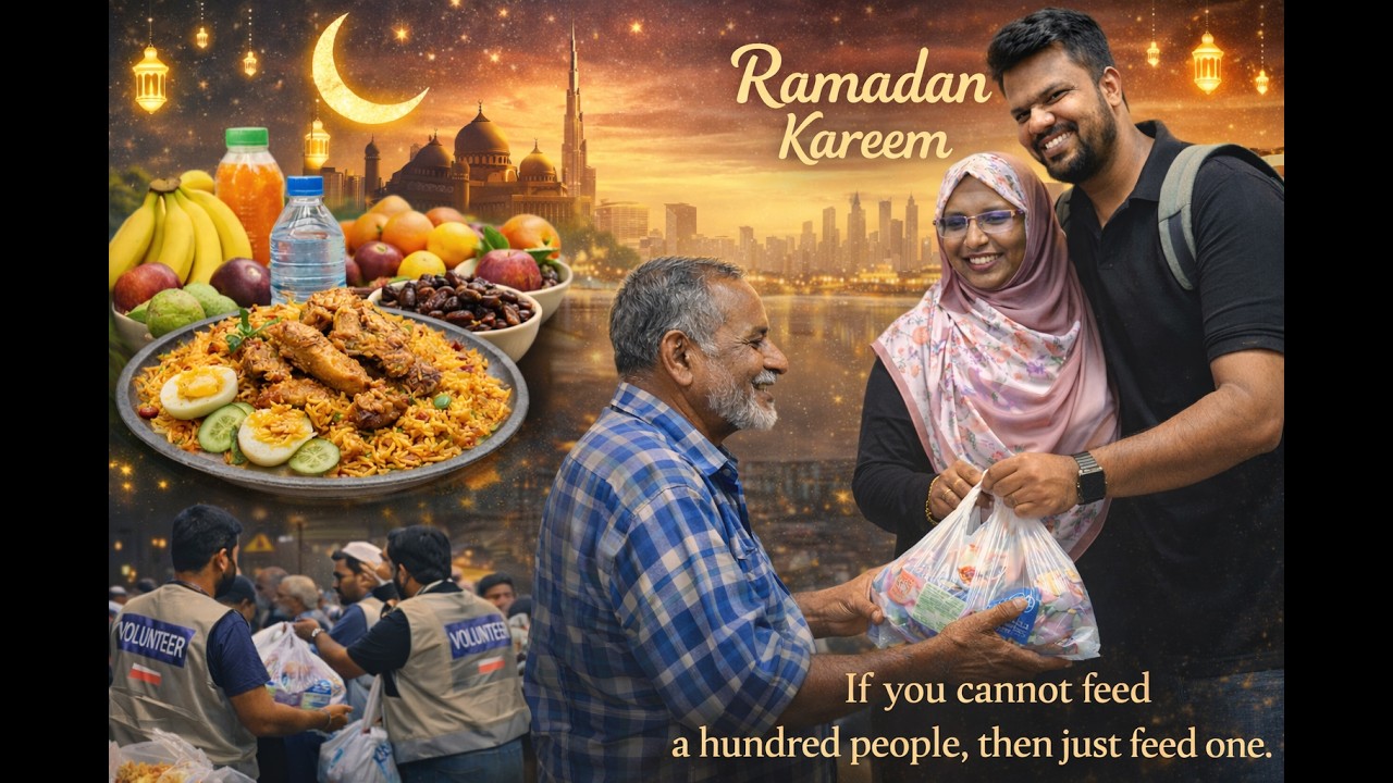 Dubai Ramadan Iftar Kit Distribution | Ramadan Charity Food Kit Packing | Tamil Vlog #dooblycouple
