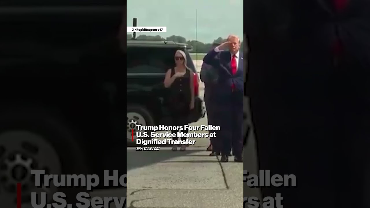 Trump Honors Four Fallen U.S. Service Members at Dignified Transfer #shorts
