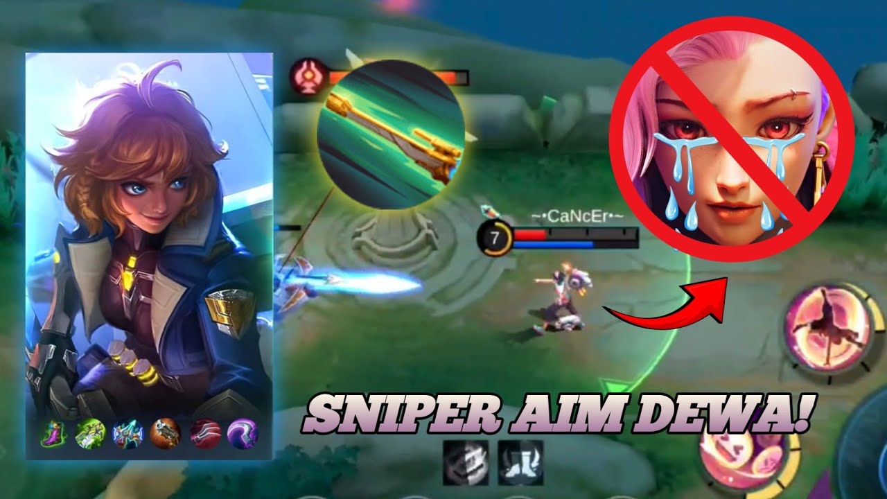 CARA GW BIKIN IXIA KENA MENTAL PAKAI SNIPER! AIMGOD SELALU KENA! MOBILE LEGEND INDONESIA