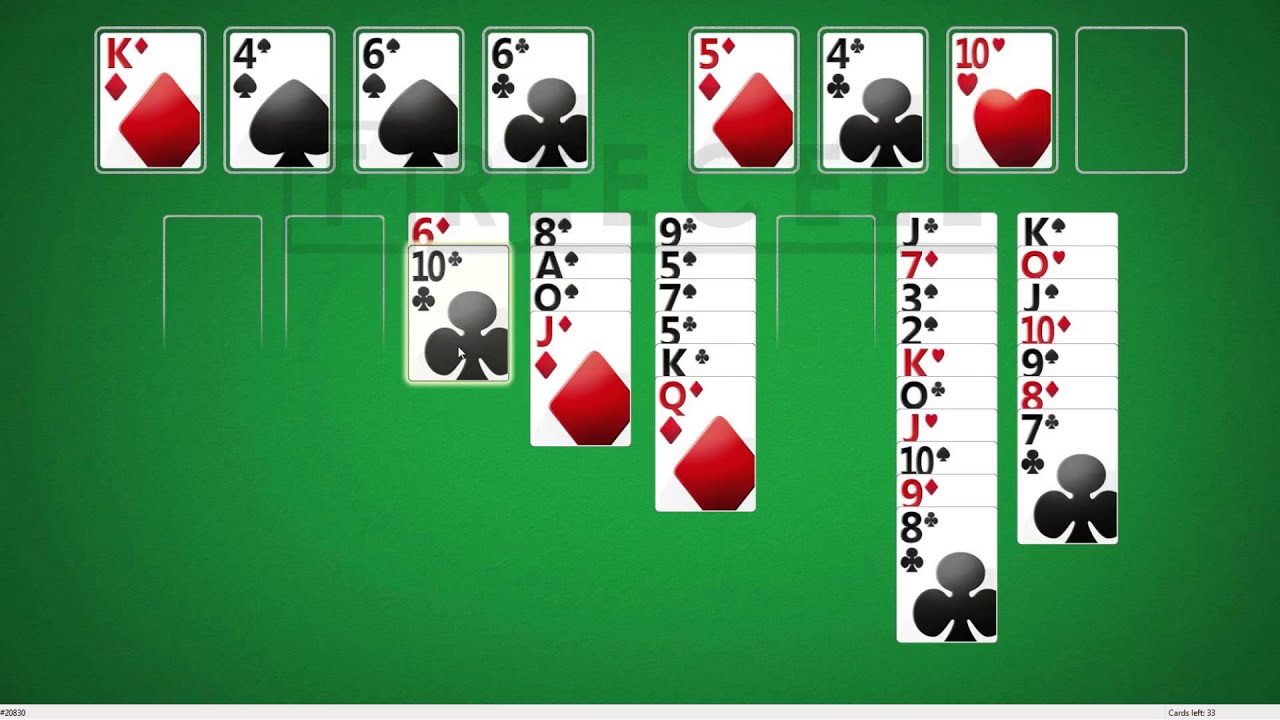 Solution to freecell game 