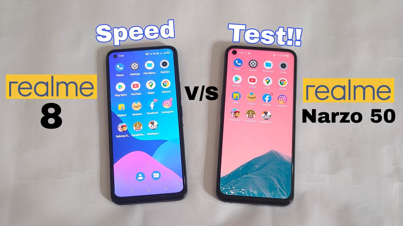 Realme Narzo 50 VS Realme 8 Speed Test | Mazaa aa gya 😅