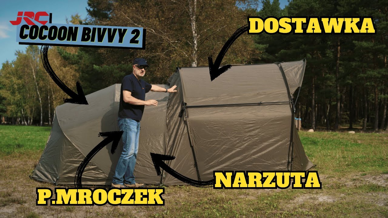Namiot karpiowy JRC Cocoon Bivvy 2 z narzutą i ogromną 