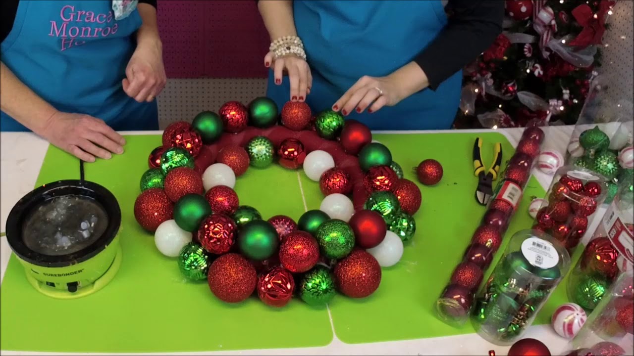 DIY Christmas Crafts - How to Make a Christmas Ball Ornament Wreath