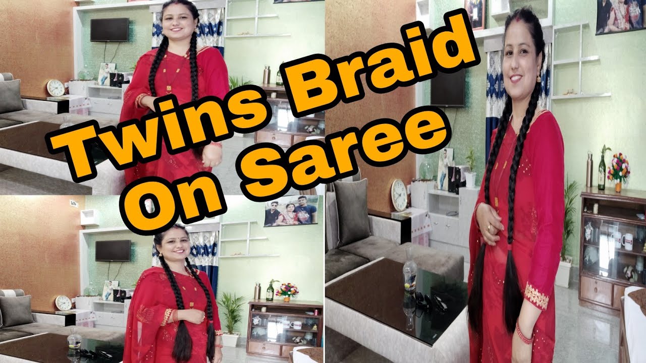 Twins Braid on Saree| Long Hair|As Requested Video#nepalivlog #nepaliyoutuberurmila