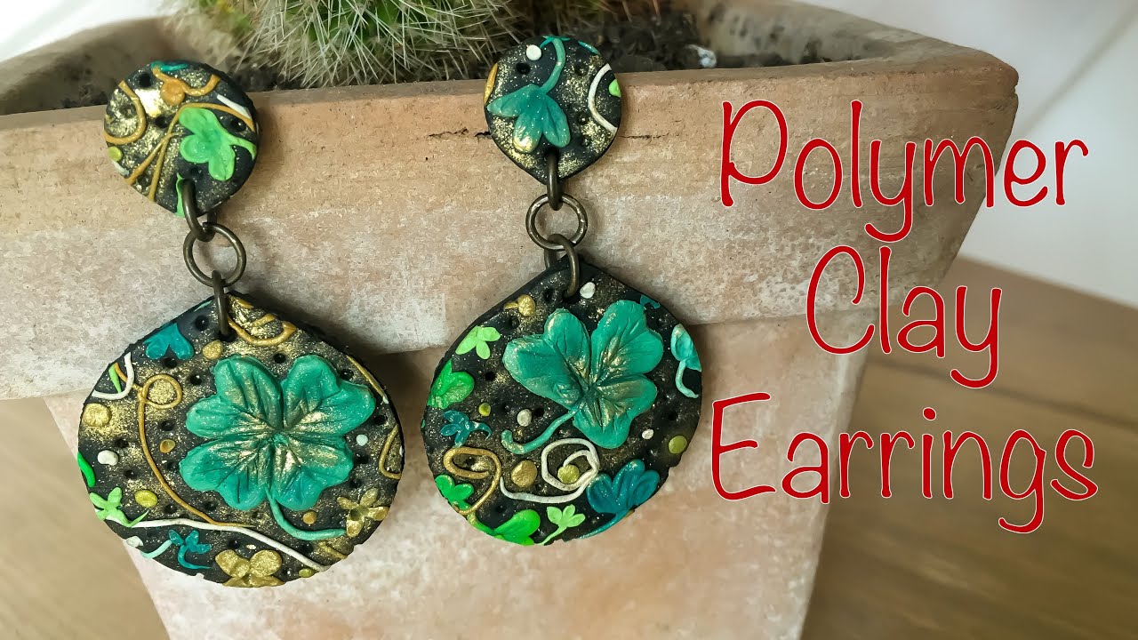 Shamrock Earrings | Polymer Clay Slab Tutorial | St. Patrick’s Day