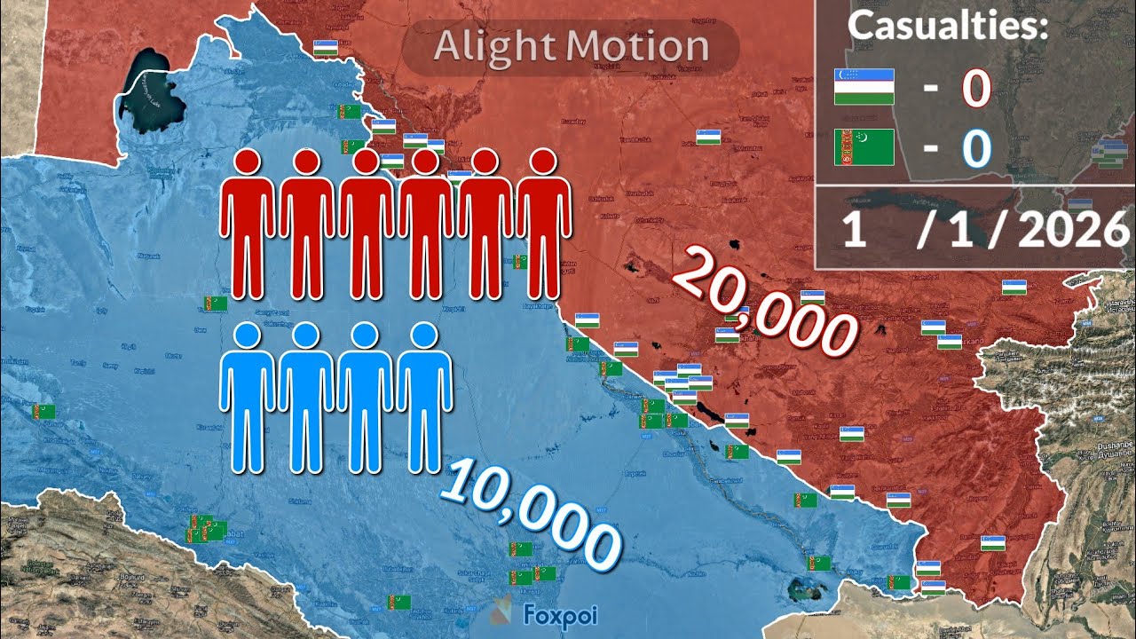 Uzbekistan vs Turkmenistan using Google Earth (Only Fiction!!!)