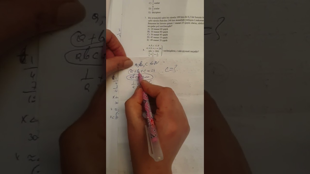 RFO Riyaziyyat 8 izahı