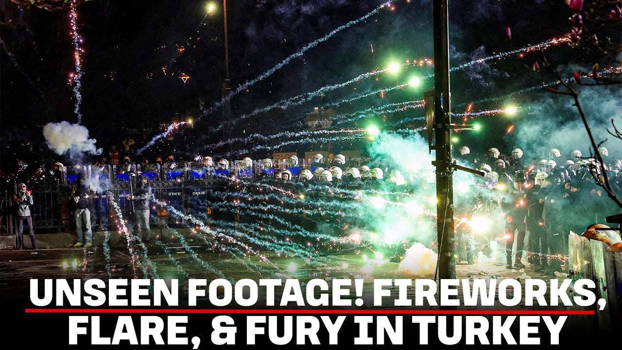 Flares, fireworks thrown at Riot Police by protestors in Turkey's Istanbul | Imamoglu | Erdogan