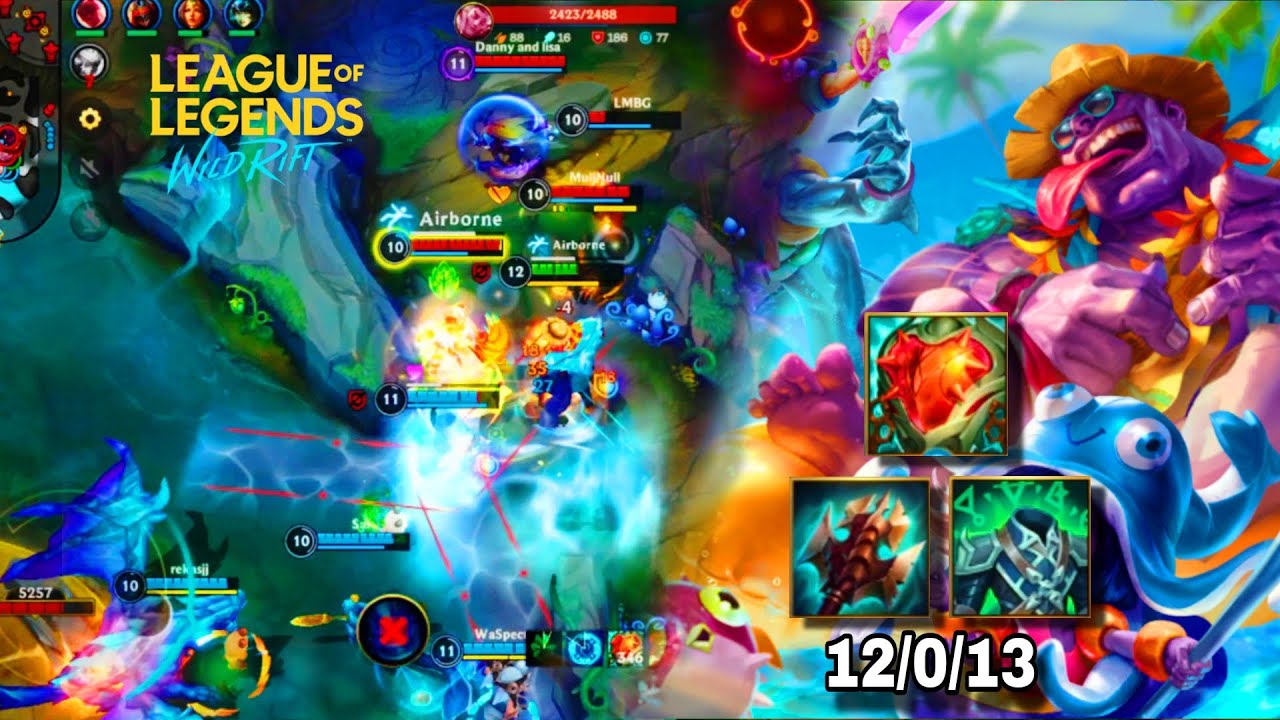 League of legends wild rift - Solo lane(Season16) - Dr. Mundo gameplay #1