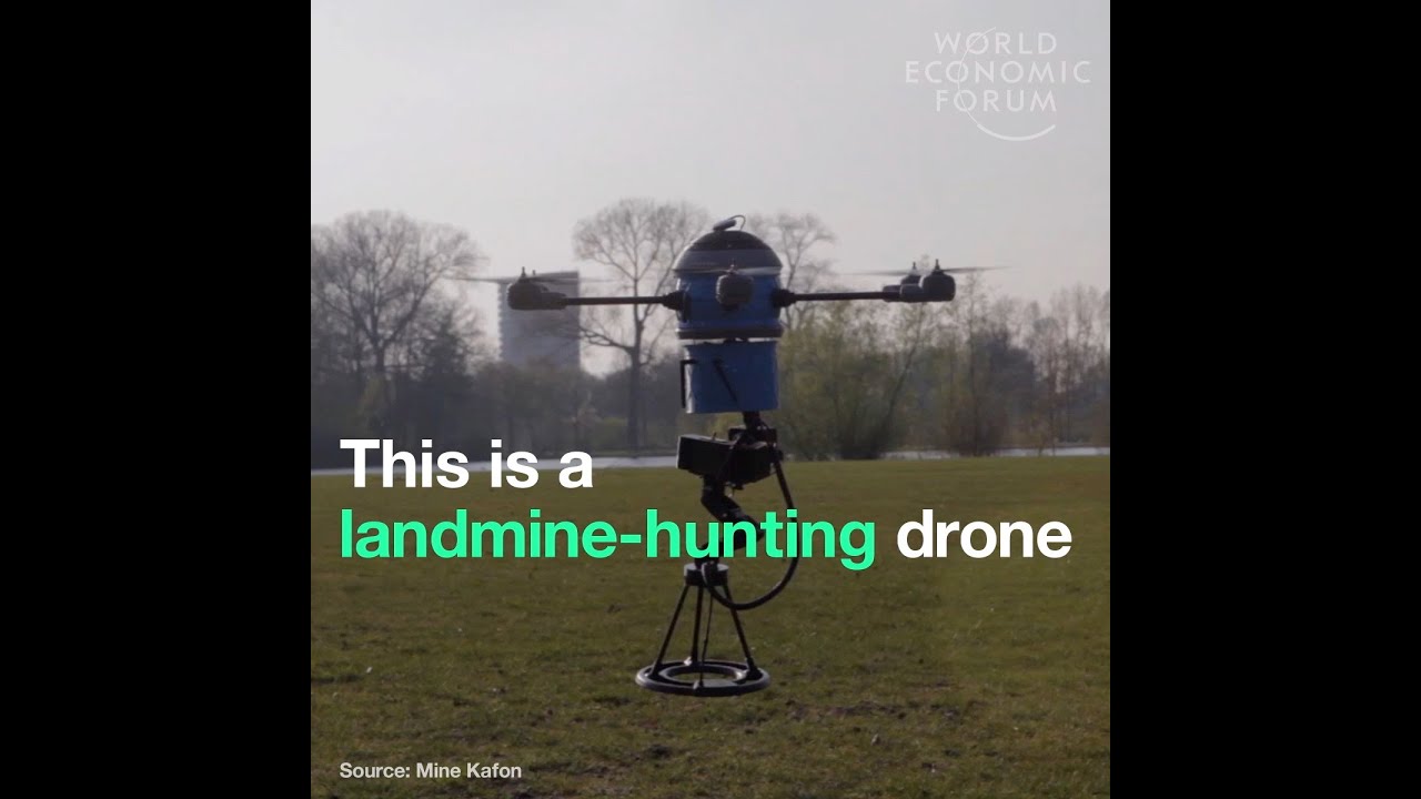 This is a landmine hunting drone