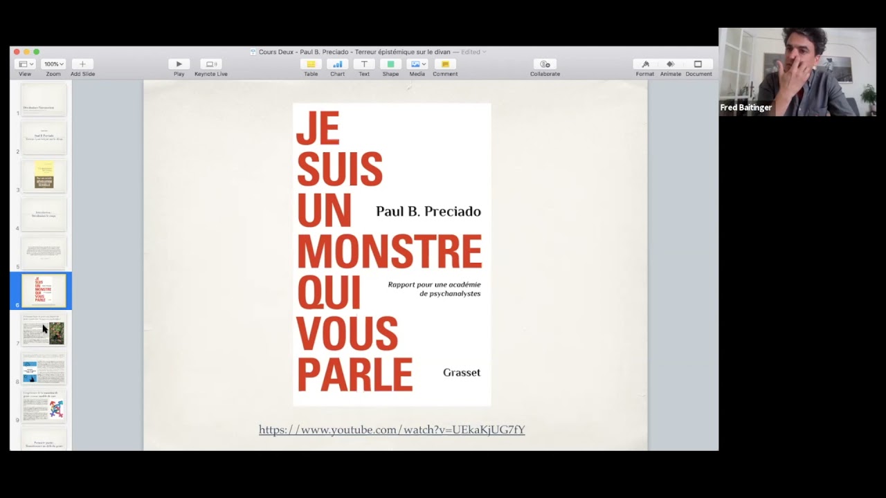 Paul B. Preciado : Terreur épistémique sur le divan