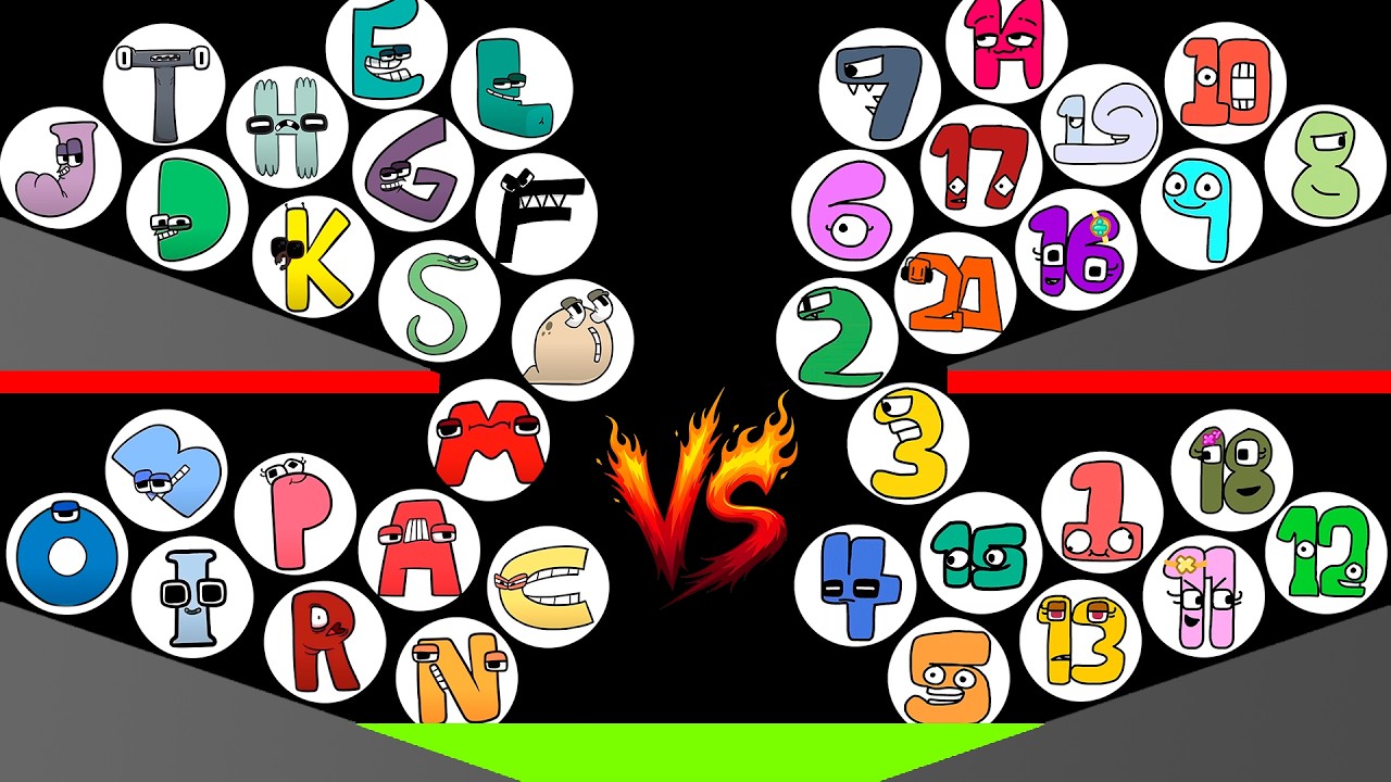 ALPHABET LORE VS NUMBER LORE Marble Race Tournament - Who will win?