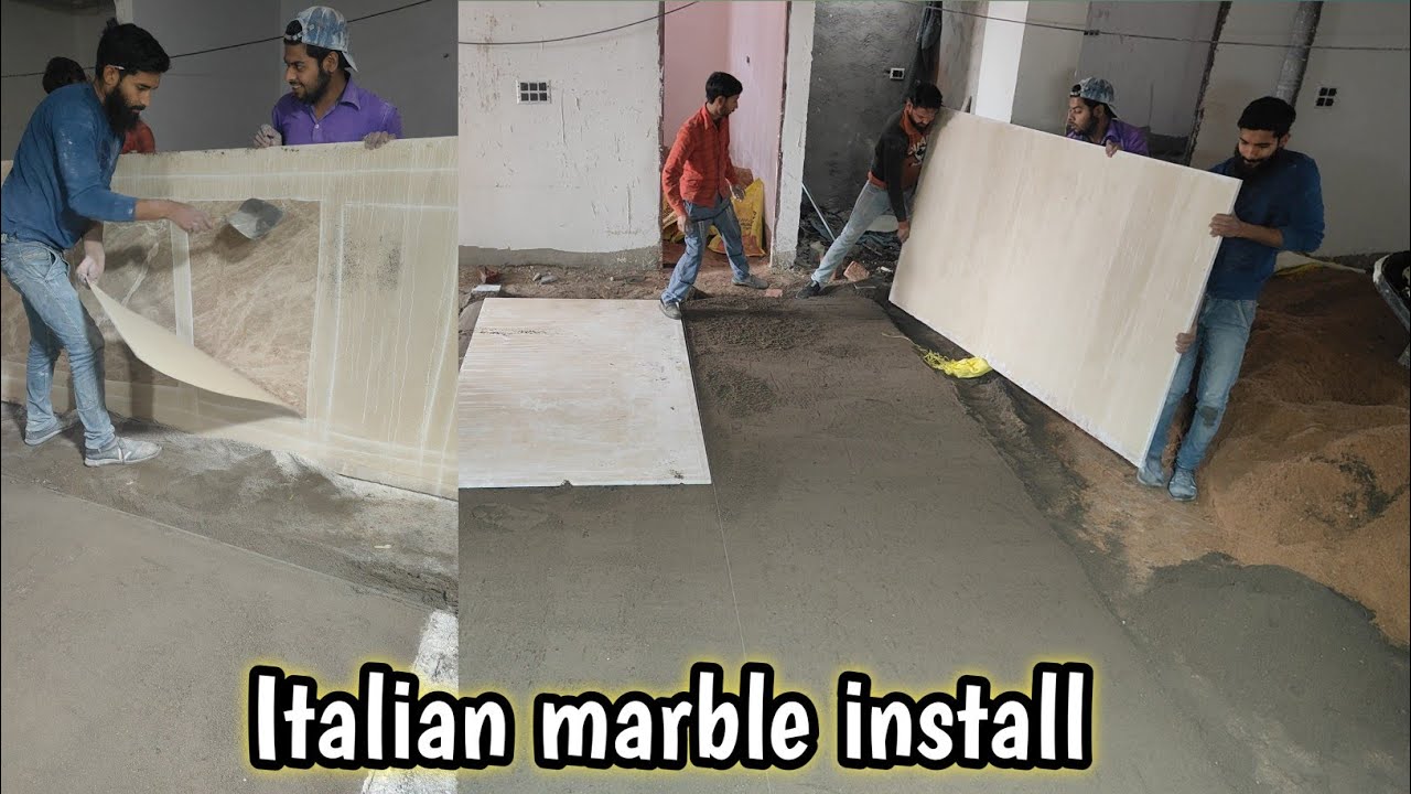 WoW Excellent! Italian Marble Flooring-How to install Itali Marble On Bedroom Floor-Sand and cement