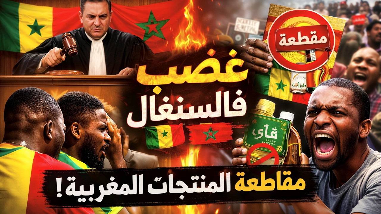 صــــادم🔥 محاكمة مشجعين السنغال فالمغرب تشعلها فالجزائر! والشعب السنغالي يقاطع  المنتوجات المغربية.🔥