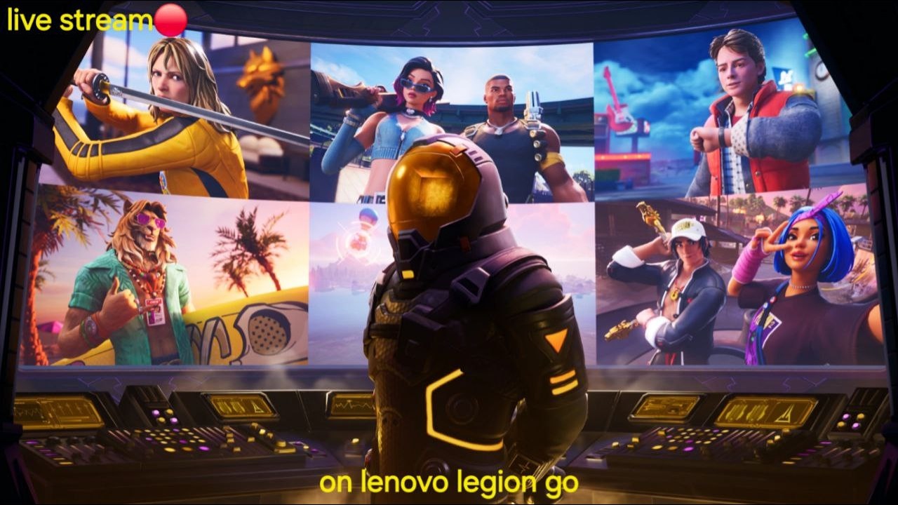 Playing Fortnite on Lenovo legion go