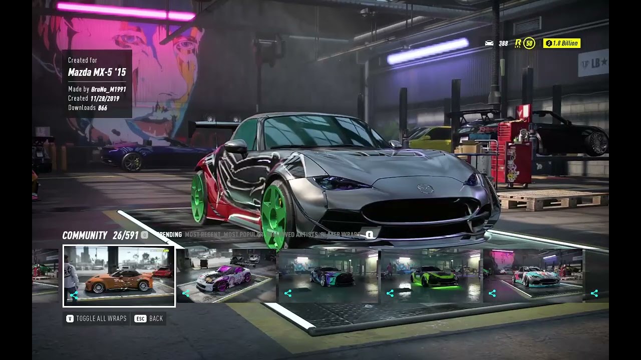 MAZDA MX-5 BUILD AND GAMEPLAY NEED FOR SPEED HEAT :)