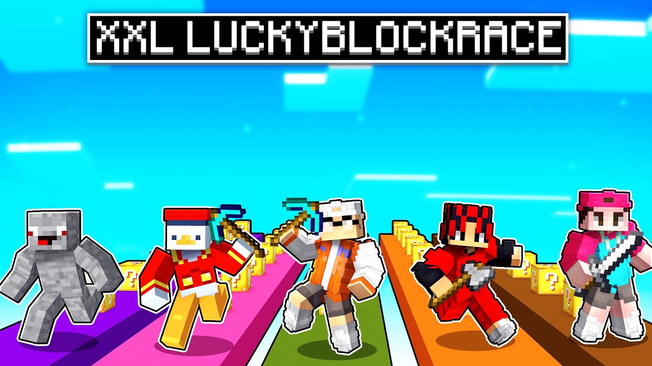 das XXL LUCKY BLOCK RACE (Youtuber Insel Edition) in Minecraft
