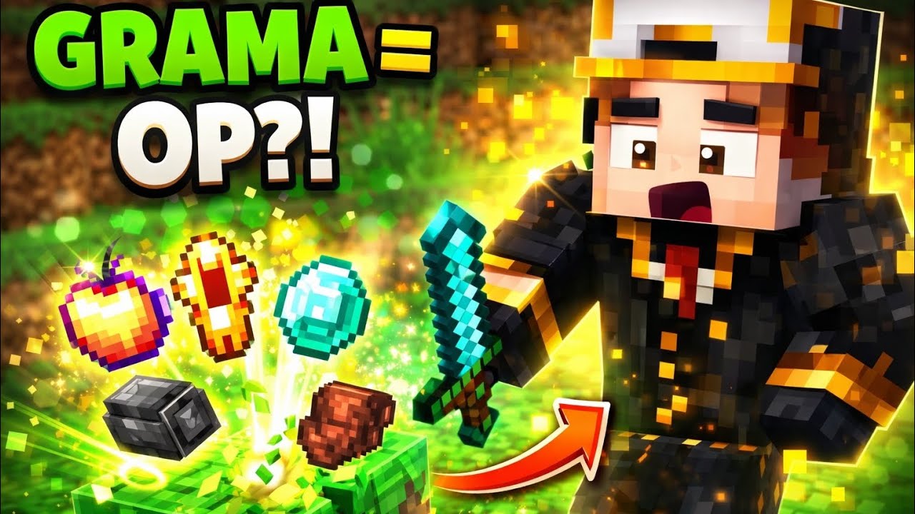 Minecraft, Mas a GRAMA Dropa ITENS OP 😱