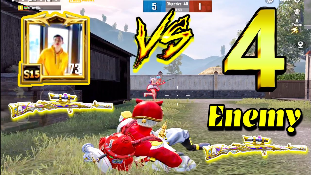 1 Vs 4 - Kar98 Only🔥 Pubg Mobile