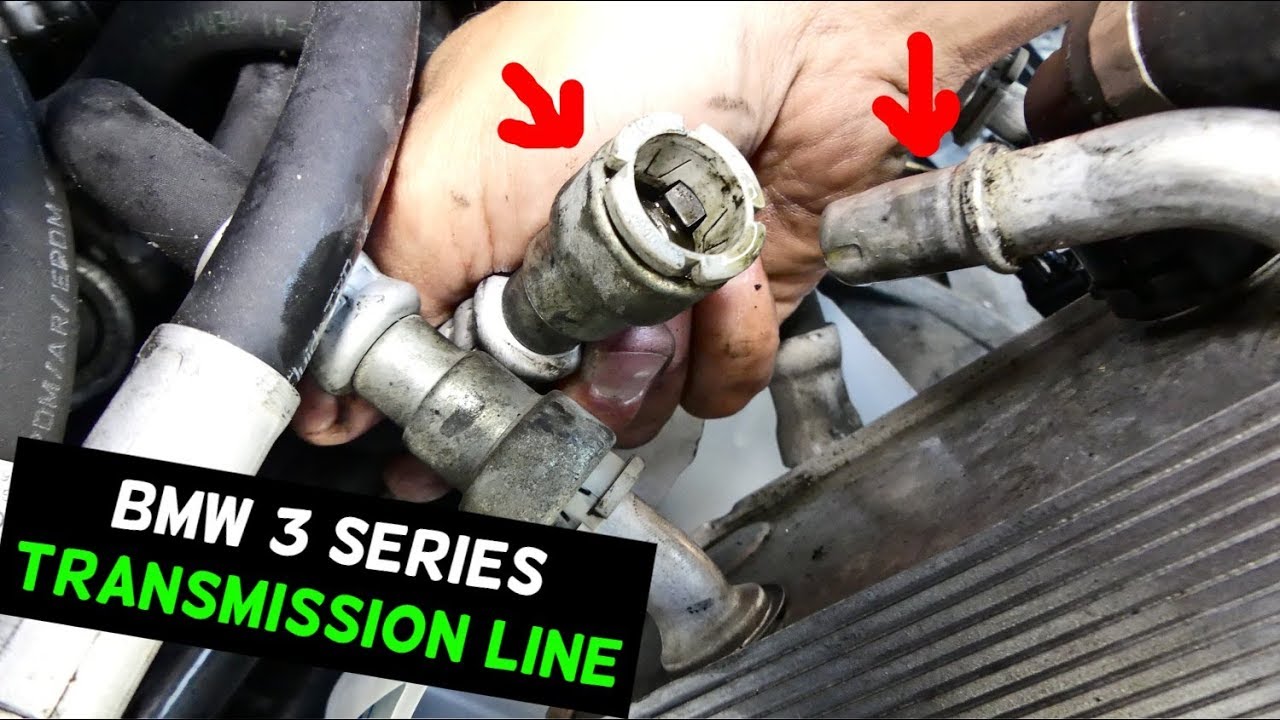 HOW TO DISCONNECT TRANSMISSION LINE ON BMW E90 E91 E92 E93