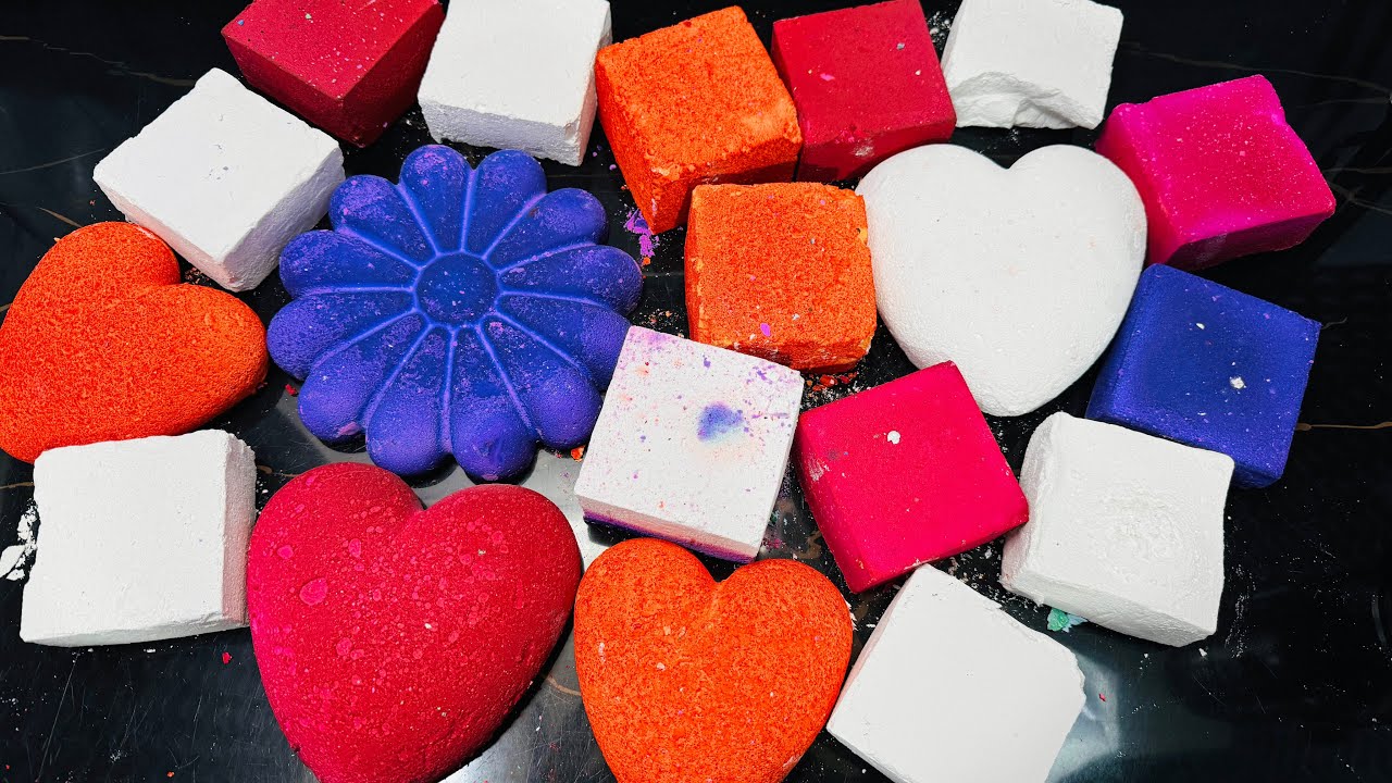 Vibrant  Color CC Crispy Dyed Chalk ASMR Crush | Satisfying ASMR Chalk Crush Sounds 