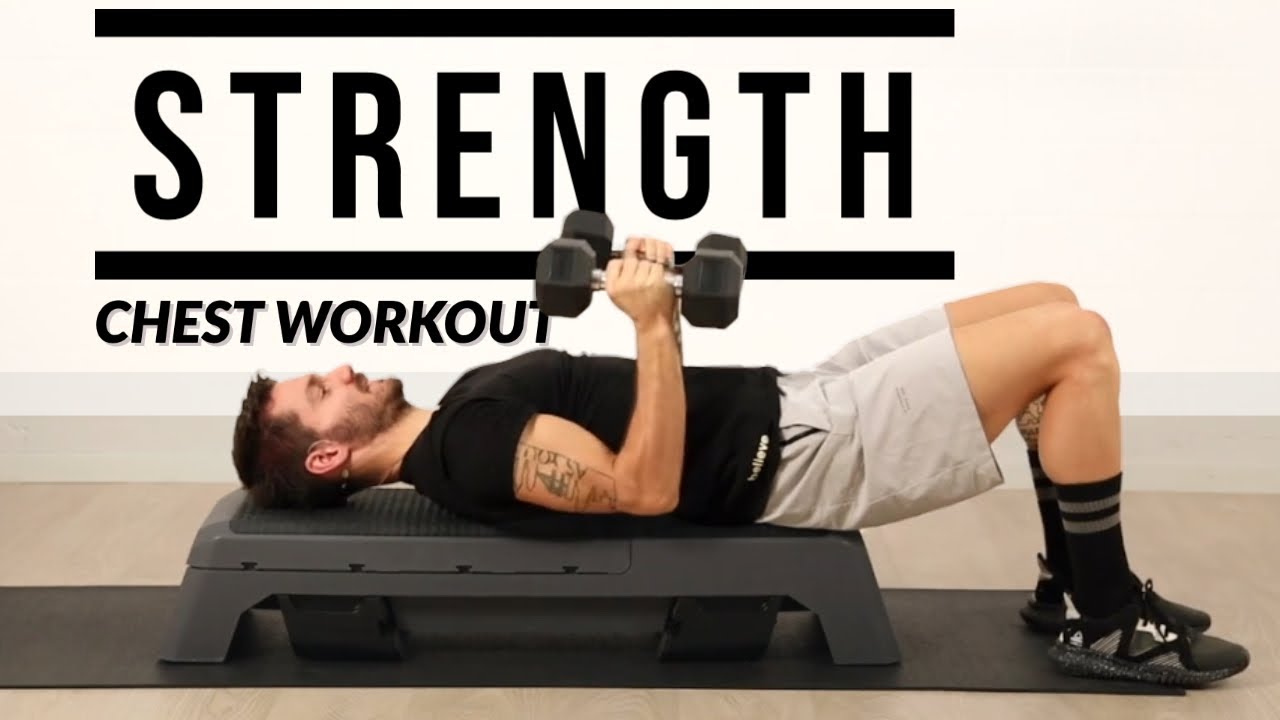 STRENGTH TRAINING - STARKE BRUSTMUSKELN I Brust Workout mit Kurzhanteln & Stepper