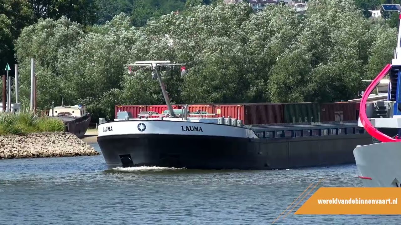 Binnenvaartschip Launa op de Nederrijn bij Arnhem | Binnenvaart | shipspotting