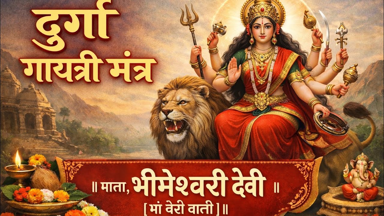 माँ दुर्गा गायत्री मंत्र 🔱 | माँ भीमेश्वरी मंत्र | अष्टमी विशेष | शक्ति व सुरक्षा जाप 🌺 | #beridham