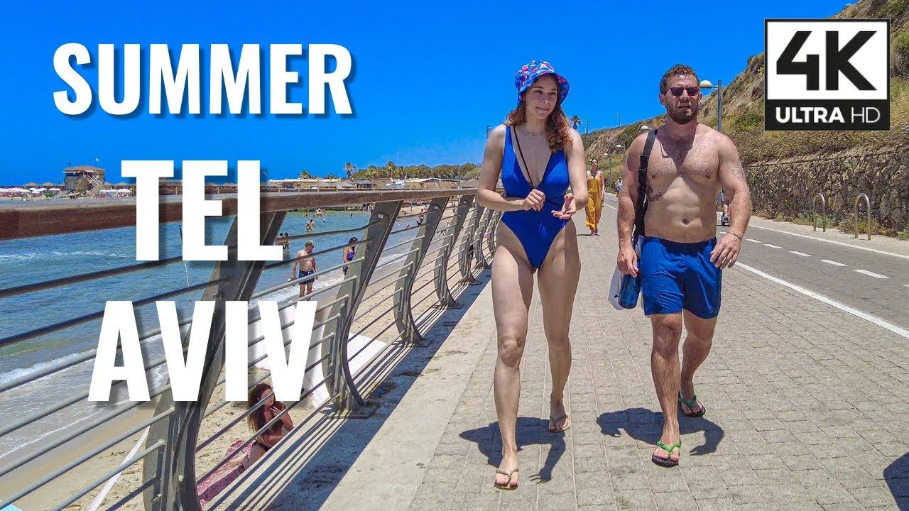 Summer 2022 in Tel Aviv, Israel | 4K 60 FPS UHD Relaxing Virtual Walk