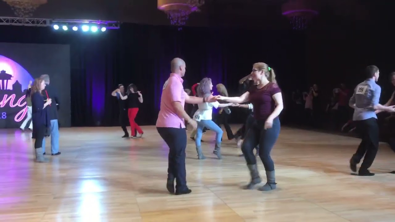 #westcoastswing Jack & Jill Thomas Devereux Easter Swing 2018 Novice Semis Song 1