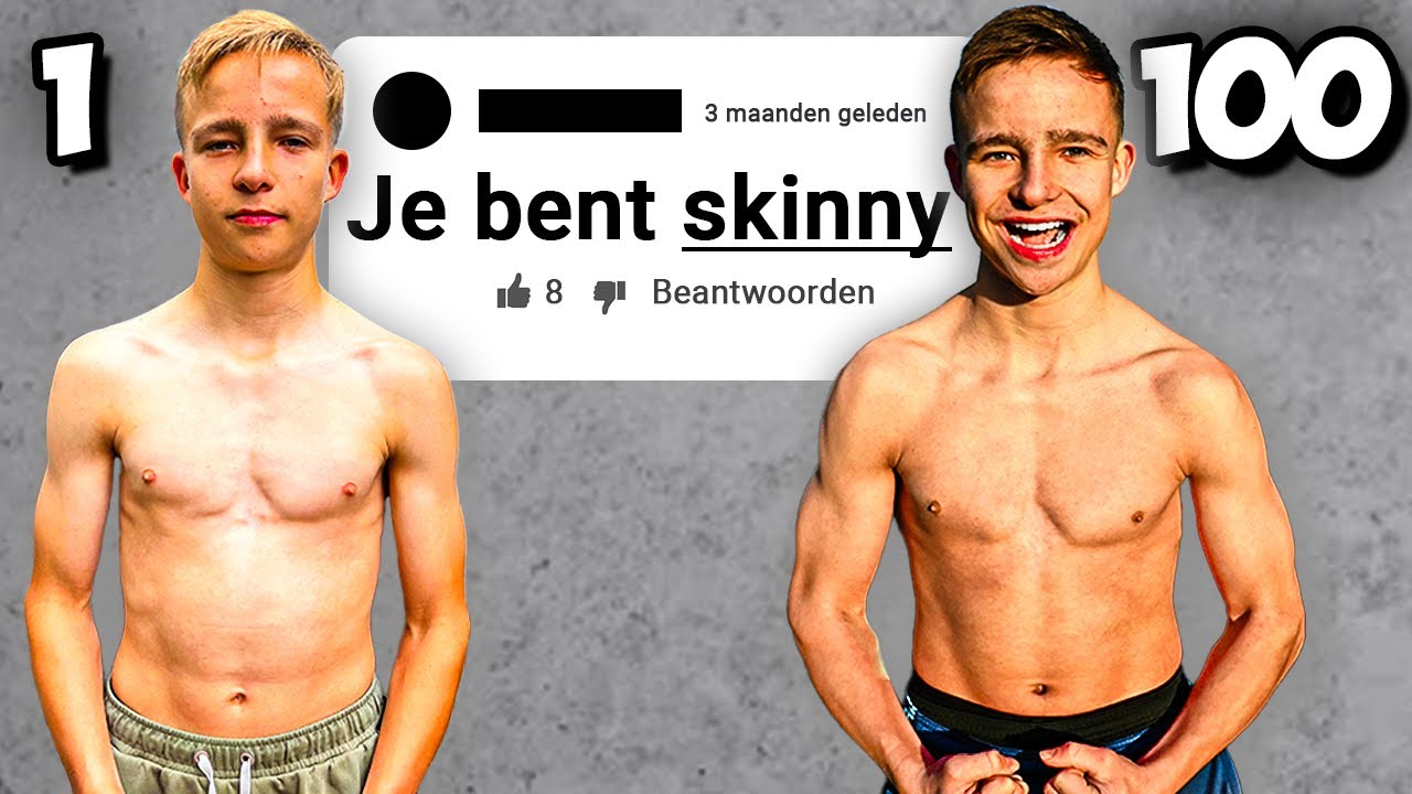 Hij was Dun, dus Werd Gespierd in 100 Dagen!