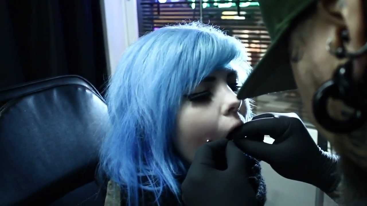 Getting my cheeks pierced