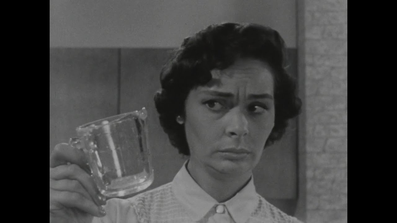 Funny Vintage Film of Housewife Trying Old Skills in New 1950s Kitchen